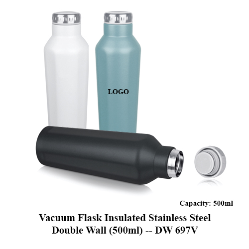 Vacuum Flask Insulated Stainless Steel Double Wall (500ml) -- DW 697V ...