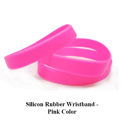 Silicon Rubber Wristband (Pink Color) - Twinlink Services | Corporate ...